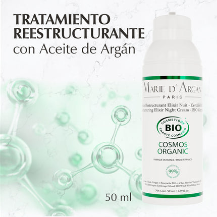 Crema Reestructurante Elixir Noche linea organica