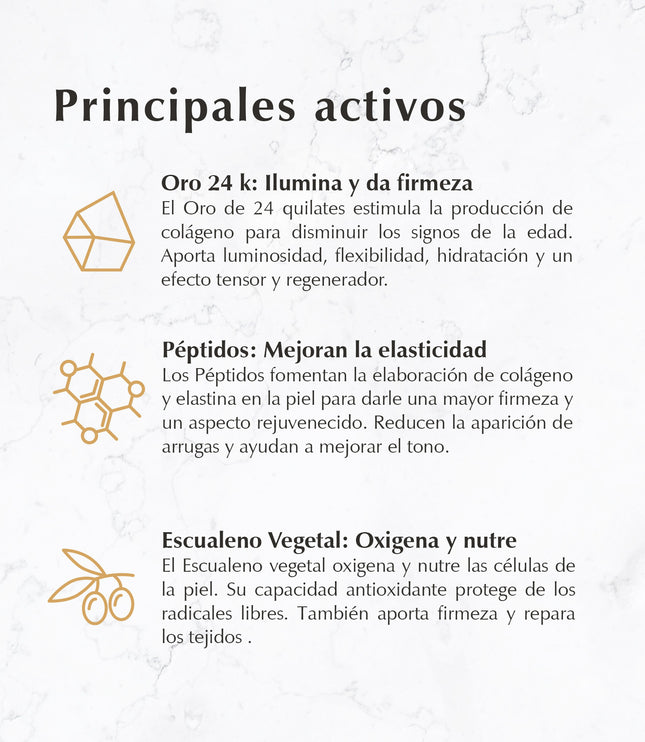 Crema Facial de Dia con Oro Coloidal 24k
