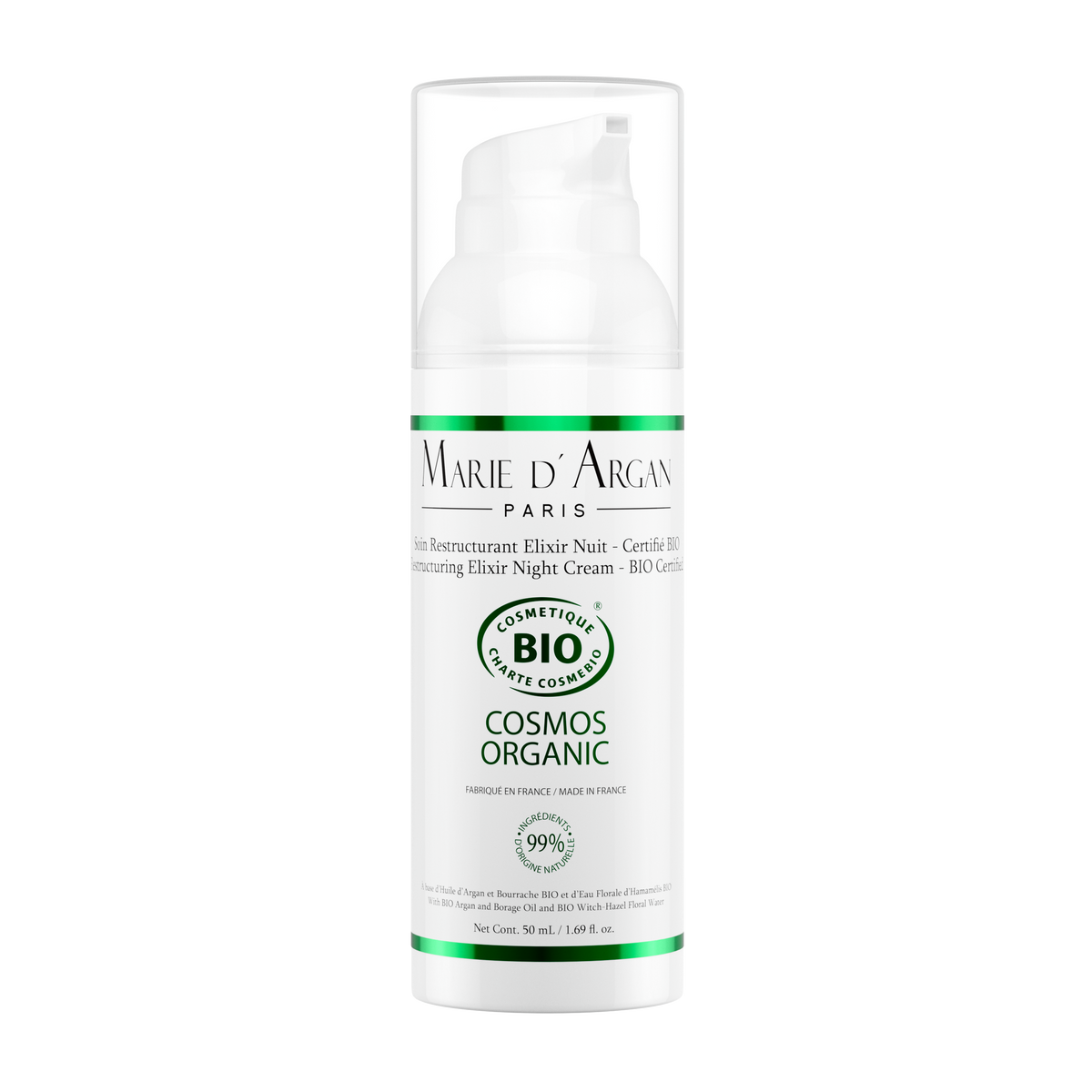 Crema Reestructurante Elixir Noche linea organica